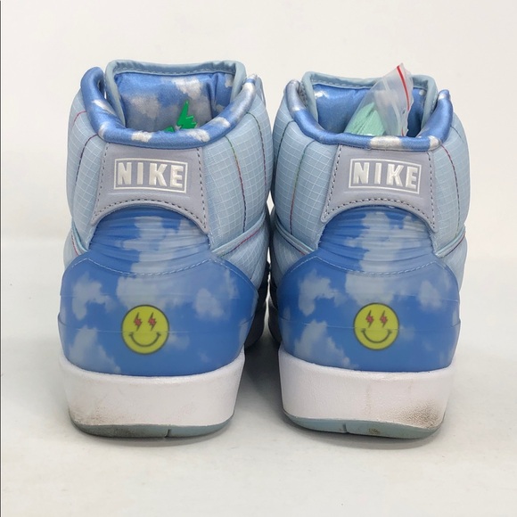 Air Jordan 2 J Balvin DQ7691-419 Celestine Blue White Light Up Sneakers - Size 8 - Picture 4 of 14